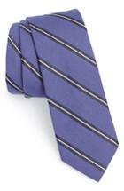 Men's 1901 Edinger Stripe Silk & Cotton Tie, Size - Blue