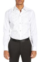 Men's Eton Slim Fit Embroidered Tuxedo Shirt - White