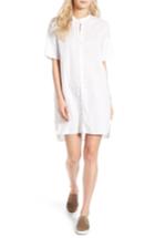 Women's James Perse Rolled Sleeve Shirtdress - White