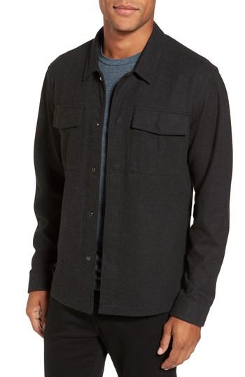 Men's Twentymetrictons Peached Knit Shirt Jacket, Size - Grey