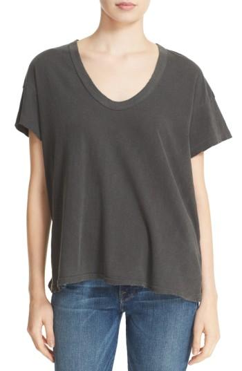 Women's The Great. U-neck Tee - Black