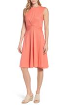 Women's Caslon Twist Front Knit Dress - Coral