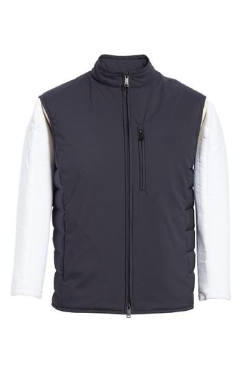 Men's Emporio Armani Quilted Microfiber Vest Us / 54 Eu R - Blue