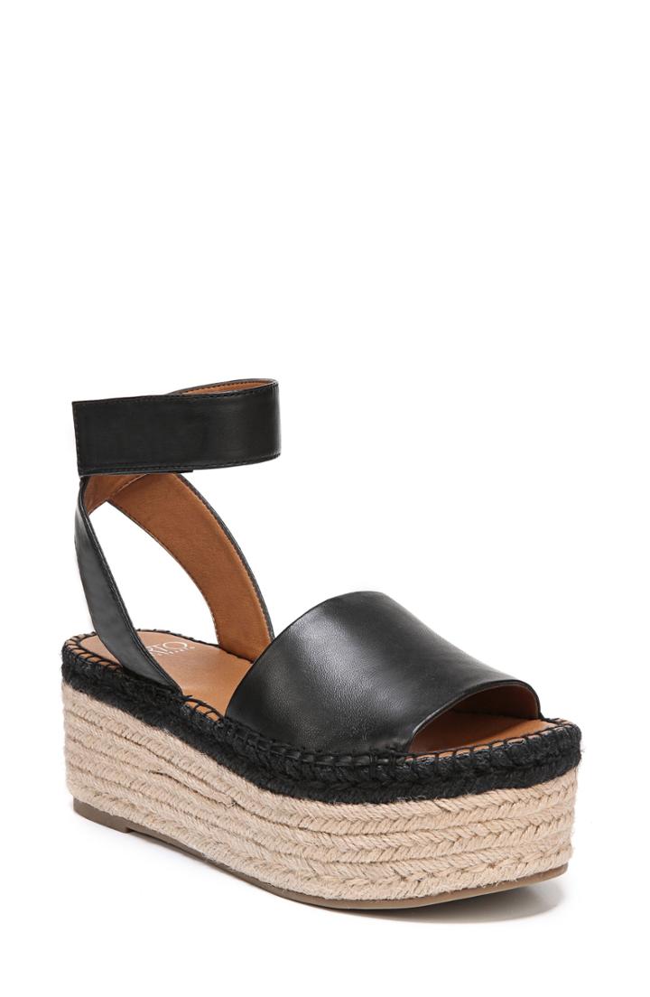 Women's Sarto By Franco Sarto Maisi Platform Espadrille Sandal .5 M - Black