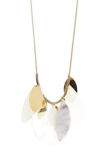 Women's Lafayette 148 New York Multi Leaf Statement Necklace