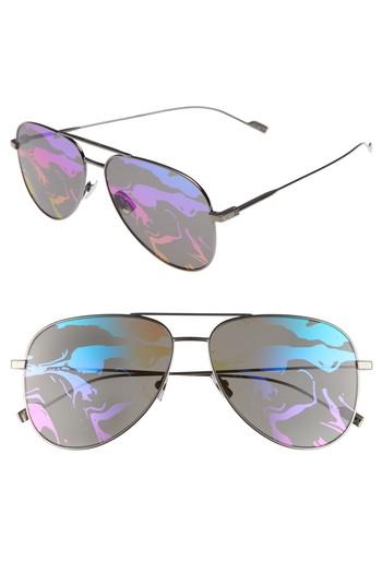 Women's Saint Laurent Sl193 59mm Aviator Sunglasses - Ruthenium