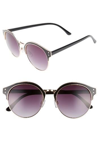 Women's Bp. 56mm Round Sunglasses - Black/ Gold