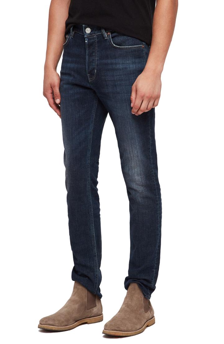 Men's Allsaints Rex Slim Fit Stretch Straight Leg Jeans - Blue