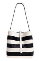 Proenza Schouler Frame Patchwork Pieced Leather And Genuine Calf Hair Shoulder Bag - White
