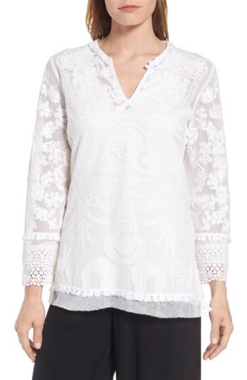 Women's Kobi Halperin Irina Mesh Lace Blouse - White