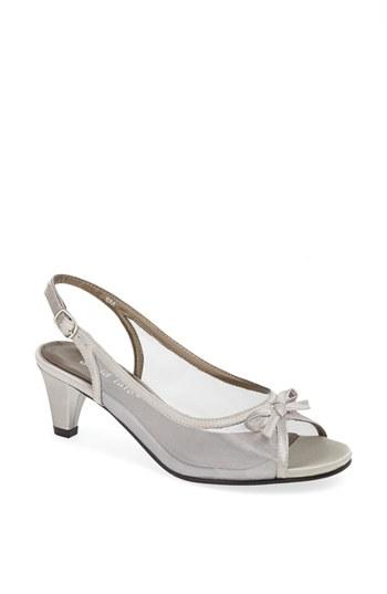 Women's David Tate 'prom' Slingback Sandal M - Metallic