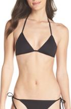 Women's J.crew Playa Miami Triangle Bikini Top, Size - Black