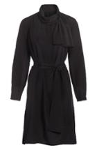 Women's Topshop Boutique Drape Scarf Silk Dress Us (fits Like 10-12) - Black