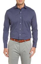 Men's Peter Millar Collection Twillingate Regular Fit Print Sport Shirt, Size - Blue