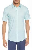 Men's Zachary Prell Nolan Grid Print Sport Shirt - Green