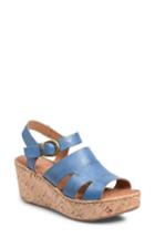 Women's B?rn Anori Platform Wedge Sandal M - Blue