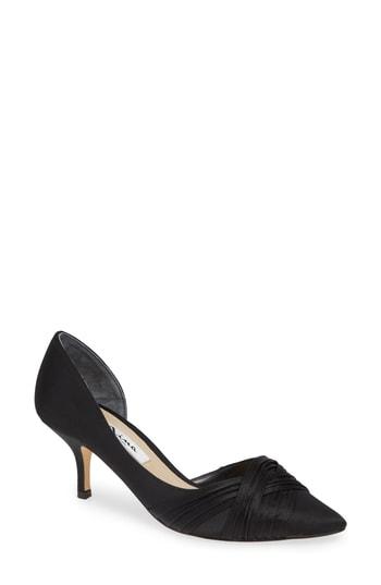 Women's Nina Blakely Half D'orsay Pointy Toe Pump M - Black