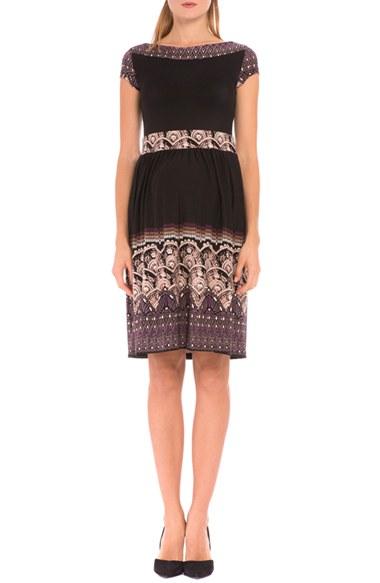 Women's Olian 'aimee' Cap Sleeve Maternity Dress