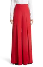 Women's Sara Battaglia Crepe Cady Wide Leg Pants Us / 38 It - Pink