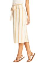 Women's Billabong Skip It Stripe Midi Skirt - Ivory
