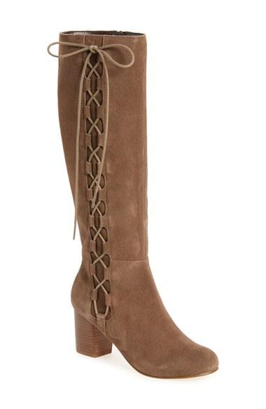 Women's Sole Society Arabella Knee High Lace-up Boot M - Brown