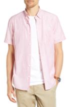 Men's 1901 Pinstripe Slubbed Sport Shirt - Red