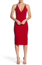 Women's Dress The Population Lyla Crepe Sheath Dress - Red