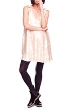 Women's Free People Penelope Glitter Disc Sequin Swing Dress - Coral