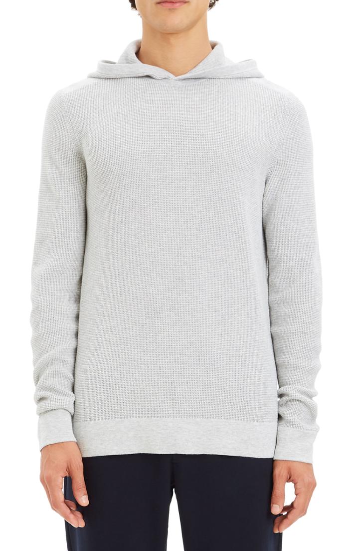 Men's Theory Dami Regular Fit Pullover Hoodie, Size - Grey