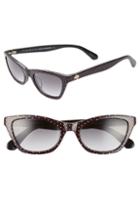 Women's Kate Spade New York Johneta 51mm Cat Eye Sunglasses - Black/ Gold