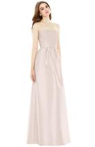 Women's Alfred Sung Strapless Sateen A-line Gown
