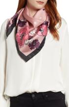 Women's Kate Spade New York Dreamy Floral Silk Square Scarf, Size - Pink