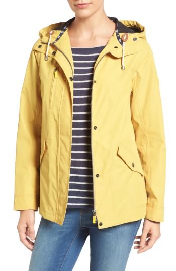 Women's Barbour Headland Waterproof Hooded Raincoat Us / 12 Uk - Metallic