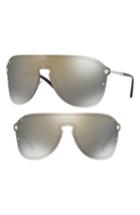 Women's Versace 150mm Shield Sunglasses - Gold Mirror