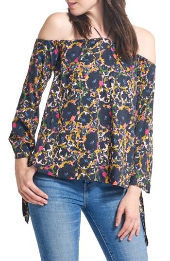 Women's Thieves Like Us Tie Sleeve Halter Top, Size - Blue