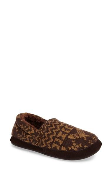 Women's Woolrich Whitecap Knit Slipper M - Brown
