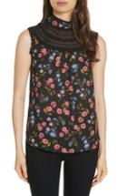 Women's Kate Spade New York Meadow Lace Trim Top - Black