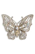 Women's Nina Openwork Pave Butterfly Brooch
