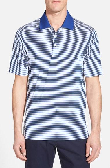 Men's Cutter & Buck 'trevor' Stripe Drytec Polo - Blue