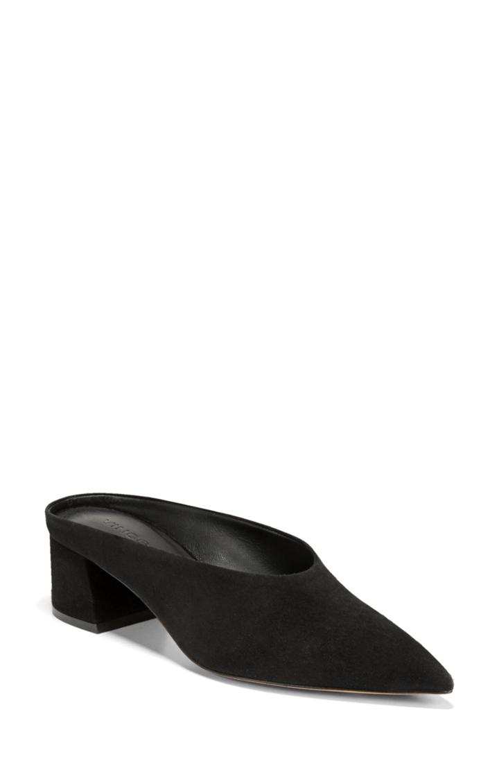Women's Vince Ralston Pointy Toe Mule .5 M - Black