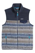 Men's Patagonia 'synchilla Snap-t' Zip Fleece Vest - Blue