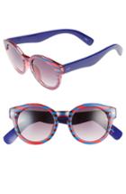 Women's Bp. 48mm Stripe Round Sunglasses - Blue/ Red