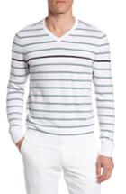 Men's Ag The Farrell Stripe V-neck Sweater