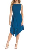 Women's Vince Camuto Laguna Crepe Asymmetric Hem Dress - Blue