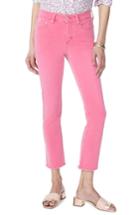 Women's Nydj Sheri High Waist Frayed Hem Stretch Slim Ankle Jeans - Pink