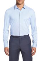 Men's Boss Jenno Slim Fit Stretch Check Dress Shirt .5 - Blue