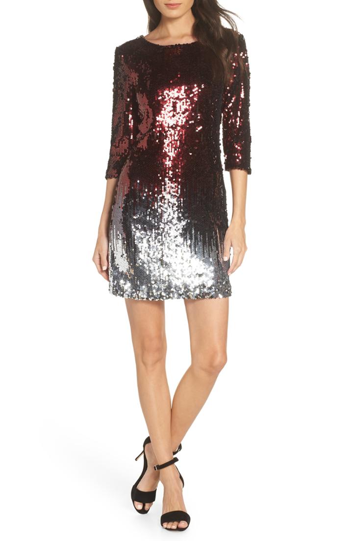 Women's Bb Dakota Elise Sequin Body-con Dress - Burgundy