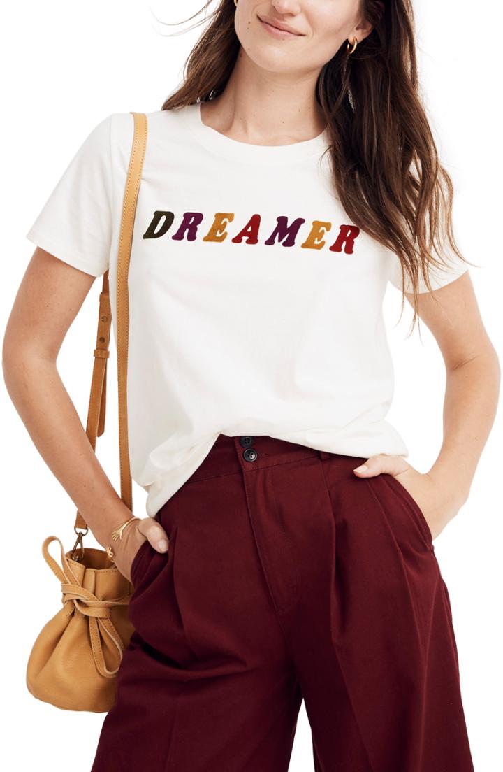 Women's Madewell Dreamer Graphic Tee, Size - White