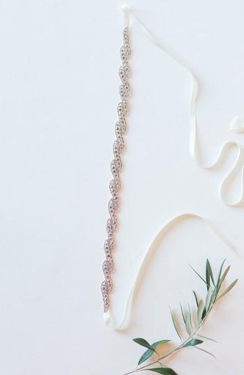 Women's Untamed Petals By Amanda Judge Aliza Crystal Overlay Belt, Size - Rose Gold