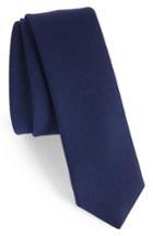 Men's Eleventy Marled Wool Skinny Tie, Size - Blue